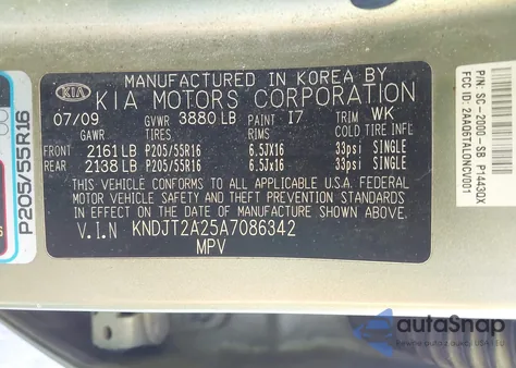 2010 Kia Soul + from USA, damaged, VIN KNDJT2A25A7086342